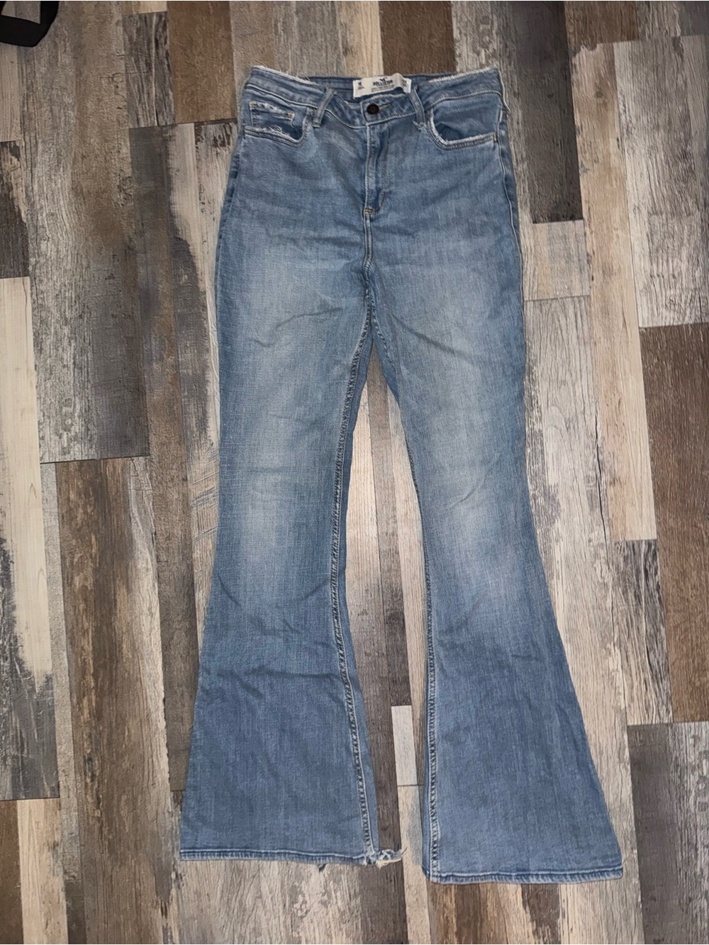 Hollister Light Blue Flared Jeans - Women's Wide Leg